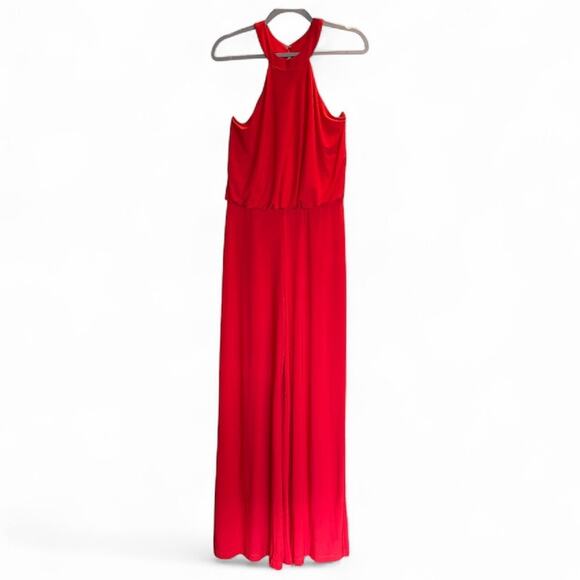 Jay Godfrey Red Jumpsuit Halter Wide-Leg Pant Flowy Leg Size 8 NWOT - Picture 3 of 7